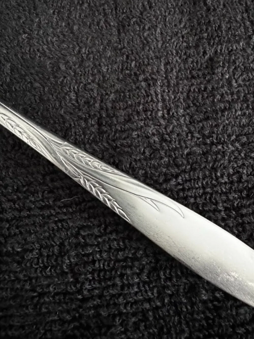 Vintage Stegor Stainless Wheat Pattern Pastry Server
